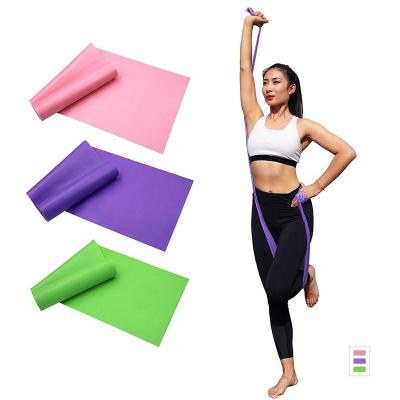 China Popular Elastic Stretch Zakerda Pilates Yoga Fitness Workout Exercising Bands Latex Resistance Yoga Bands Opp Bag/Carry Bag/Color Box for sale