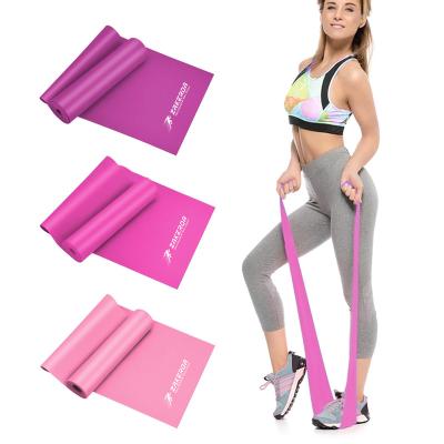 China 2021 Custom Logo Physiotherapy Stretching Latex Yoga Bands, Gym Pilates Exercise Resistance Band Elastic Bands for sale