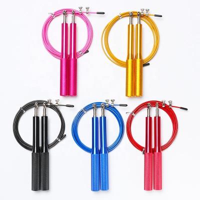 China Adjustable Exercise Fitness Speed ​​Jump Rope Steel Wire Aluminum Alloy Handle Sport Jumping Weight Rope Aerobic Training for sale