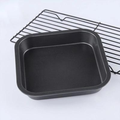 China Sustainable Family Kitchen Cooking Plate Carbon Steel Non-Stick Square Square Side Dish for sale