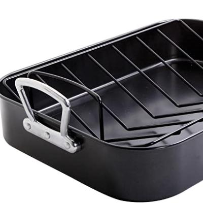 China Gibson Home Broxton Viable 1-Piece Non-Stick Turkey Roaster, Black for sale