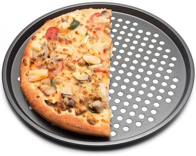 China Sustainable Pizza Pans With Holes Premium Non-Stick Pizza Pan Dishwasher Safe Perfect Results Bakeware 13 Inch Pizza Crisper Filter (1 Set) for sale