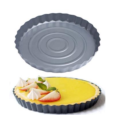 China Kitcom Sustainable Home Kitchen 28cm 11 inch Tall Apple Pizza Egg Tart Maker Non-Stick Carbon Steel Tart Maker Happy Baking Pan for sale