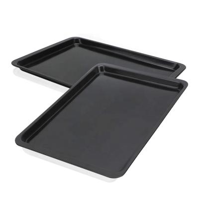 China 15 Inch Easy Clean Square Shape Bakeware Tray Non Stick Carbon Steel Professional Edged Safe Cookie Pan For Oven for sale