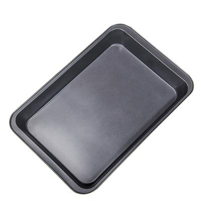 China Fashion Deep Rectangle 47.5 Cm Long Sustainable Useful High Temperature Non-Stick Carbon Steel Cake Baking Pan Tray for sale