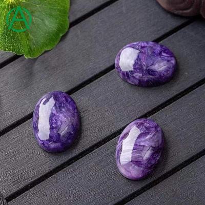 China None Natural ArthurGem Charoite Oval Cabochon, Gemstone Cabochons for Ring Making for sale