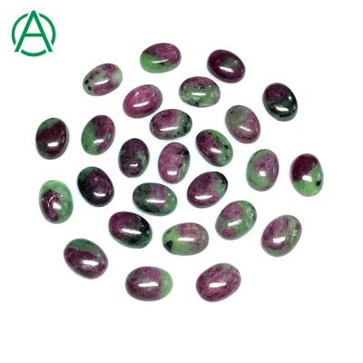 China None Natural Loose Gemstone Ruby Zoisite Oval Cabochon, Gemstone ArthurGem Cabochon For Jewelry Making for sale