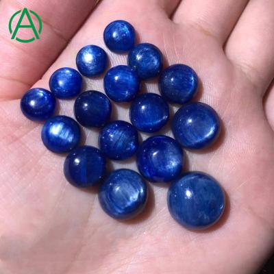 China None Natural ArthurGem Kyanite Round Cabochon, Gemstone Cabochons For Jewelry Making for sale