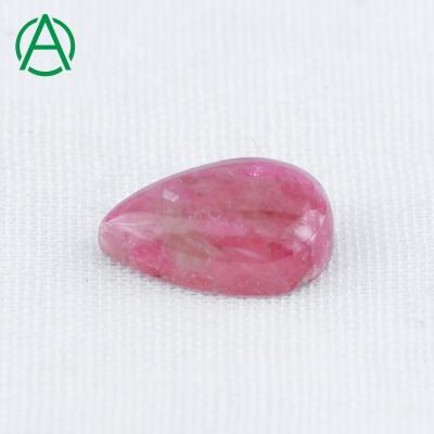 China None ArthurGem Natural Pink Tourmaline Pear Cabochon, Gemstone Cabochons For Jewelry Making for sale