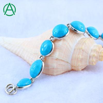 China ArthurGem FASHIONABLE 925 Sterling Silver Jewelry Turquoise Bracelet for Women Men for sale