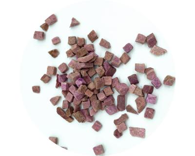 China Low Cost Food Raw Materials Vegetables Dried Pure Natural Freeze Dried Purple Sweet Potato Dice for sale