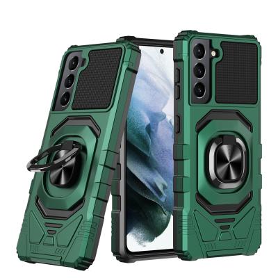 China Anti-fall for accessories shockproof kickstand s21 case hybrid mobile phone phone case for Samsung s21/ultra/plus for sale