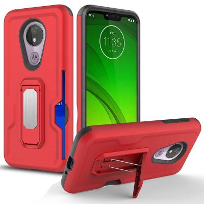 China Unique/Hard/Soft/OEM Best Selling For Mobile Phone Accessories Hybrid Kickstand Phone Case Cover For Moto G7 Power for sale