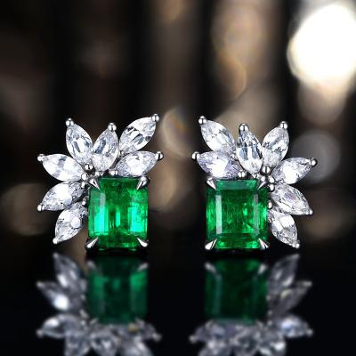 China CAOSHI Fashion Romantic Trendy Female Earrings Blue Green Red Stone Stud Earrings Elegant Jewelry For Women for sale