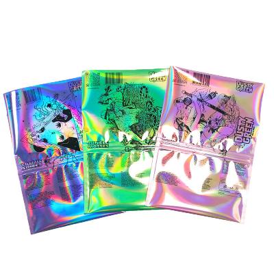 China Customized Shinny Tobacco Packaging Pouch Herb Packaging Bag Hologram Laser for sale