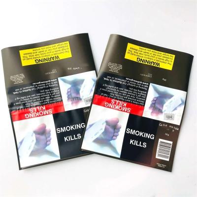 China Bolsa de tabaco de rodillo negro personalizada con cremallera 30g 50g 100g PLA Impresión de grabado de PLA en venta