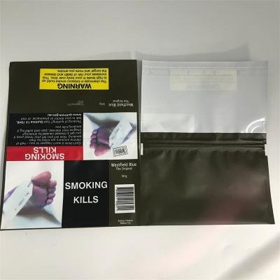 China Bolsa de embalaje de tabaco personalizada / Bolsa de tabaco con sellado de cremallera en venta