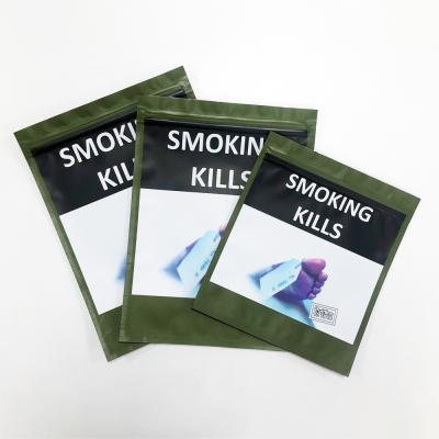 China 25g 50g Bolso de embalaje de tabaco Personalizable a prueba de humedad con proceso de impresión metálica y papel kraft PE en venta