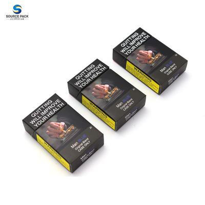 China Cajas de cigarrillos con cerradura con tapa abatible para cigarrillos de 20/25/30 en cartón en venta