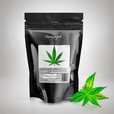 China Customizable Black Weed Packaging Bags Plastic Ziplock Smell Proof Doypack 3.5g Aluminum Foil for sale