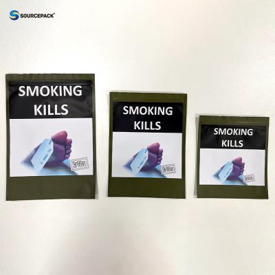 Chine RTS sac anti-humidité anti-odeur sac imprimé sur mesure sac d'emballage de feuilles de tabac à base de plantes à vendre