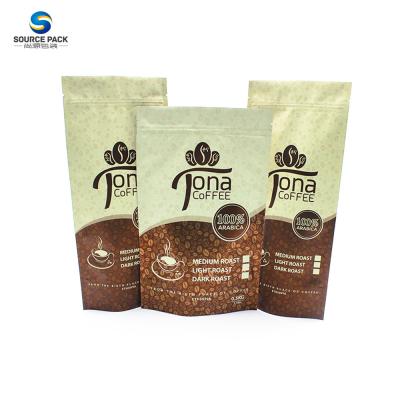 China Stand Up Coffee Storage Bag Custom Printed Packaging Zipper Pouch for sale