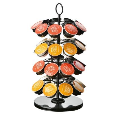 China Sustainable K-cup carousel - holds 35 K-cups in black coffee holder for sale