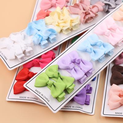 China Fishtail Hairpin Bobby Pin Tiny Bow Hair Decoration 2021 New Release Ribbed Ribbon for sale