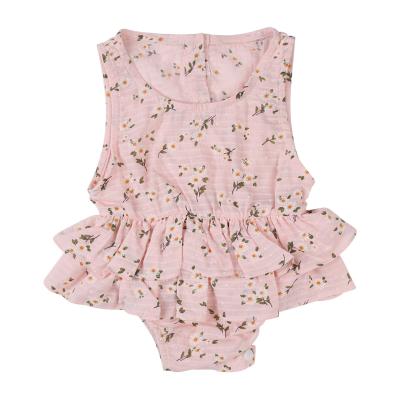 China 2021 casual new baby's dress baby printed sleeveless cotton 3 color triangle romper tutu dress for sale