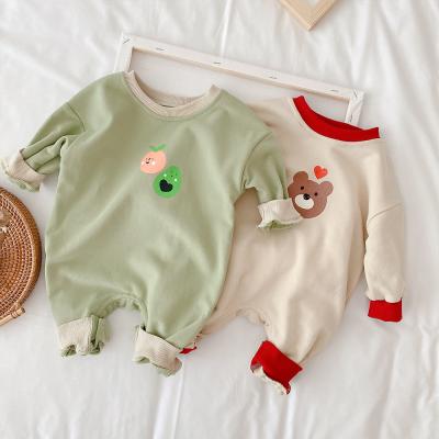 China Baby Rompers Longsleeve Long Sleeve Baby Rompers Cartoon Print Baby Rompers Newborn Toddler Clothes Jumpsuit for sale