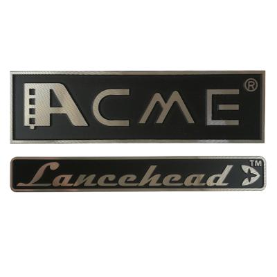 China Waterproof Custom Engraved Aluminum Metal Labels With Rivets Print Metal Plates Stickers Equipment Brand Logo for sale