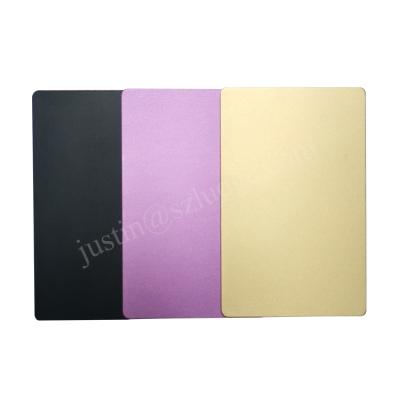 China Custom High Quality Anodized Aluminum Metal Business Card China Metal Membership Cards for sale