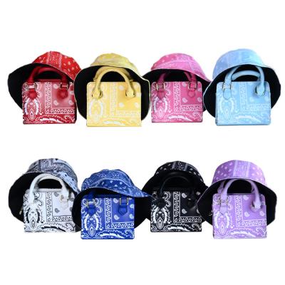 China Fashion Custom Handbags Wholesale 2021 Women Ladies Cross - Body Handbags Bags Bucket Hat And Purse Set for sale