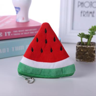 China The Other Main Case Mini Plush Makeup Coin Bag Cute Cartoon Orange Purse Mobile Phone Fruit Watermelon Pineapple for sale