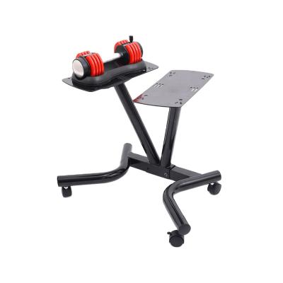 China Strong Adjustable Dumbbell Rack Display Rack Customized Logo Storage Unisex Indoor V-shaped Dumbbell Rack New Look for sale