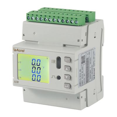 China Wireless IoT DI/DO/acrel ADW210 RS485 Modbus-RTU multi-loop three-phase KWH temperature DO/DI wifi din-rail electricity meter/smart energy meter for sale