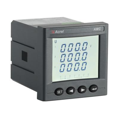 China 3 Phase Energy Meter AMC72L-E4/KC LED Display KWH Meter Electric Current Meter 75*75mm for sale