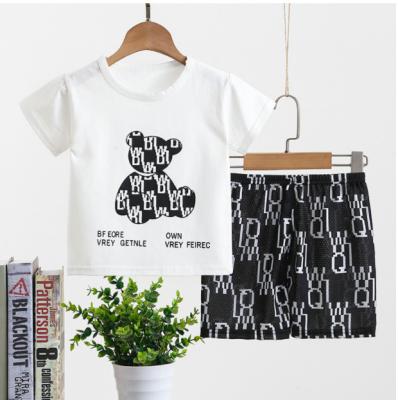 China Fashion\Comfortable\Durable Baby Boy Clothes Trendy Summer Baby Boy Clothing Kids Wear Cute T-shirt and Bear Underpants for Girls Sportswear Set for sale