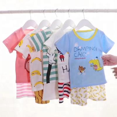 China Fashion\Comfortable\Durable Baby Boy Clothes Amazon Hot Sale Kids Summer Cute Cartoon Printing Children Clothing Set Short Set Kids Wear For Boys Girls for sale