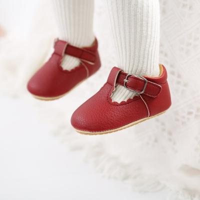 China Flatbed Ready To Ship Non-Slip Toddler Girls Shoes Fashion Cute Babies Leather Girls Princess Shoes Children's Stylish Shoes for sale