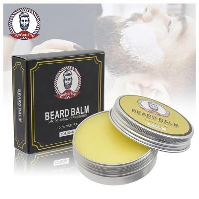 China Moisturizing Professional Natural Beard Balm Moisturize Soften Beard Conditioner Beard Shaping Cream Tool Barber Shop Tools Men Personal for sale