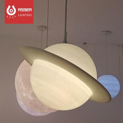 China Modern Modern LED Saturn Shape Ceiling Lamp For Living Room Bedroom 3D Printer for sale