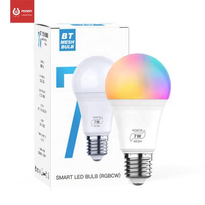 China Modern Smart 7W Mesh LED RGB+CCT Light Bulbs BT LED Smart Light Bulb for sale