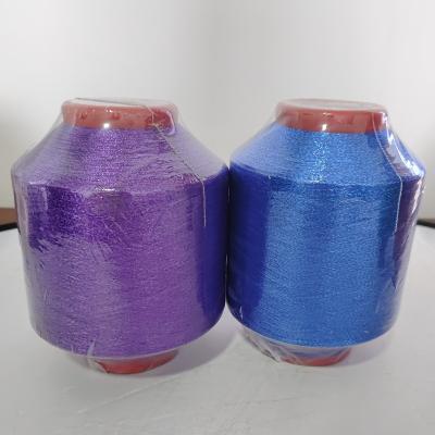 China High Tenacity Wholesale price Polyester Metallic Thread MH Type golden silver colors Metallic Yarn 12 MIC 1/110