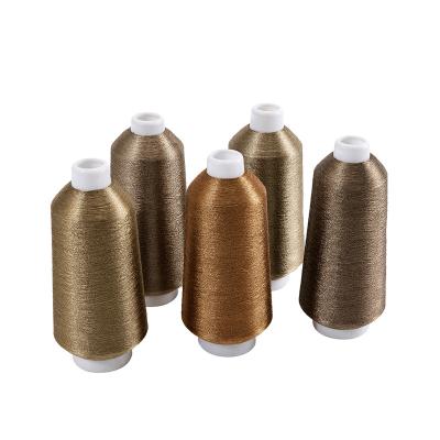 China High Tenacity Hot Sell Embroidery thread coffee zebra MS/ST-Type Metallic Yarn Lurex  zari 12mic 1/110