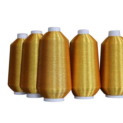 China High Tenacity Sona gold KR Gold  metallic yarn lurex 150D polyester Metallic Yarn for embroidery for sale