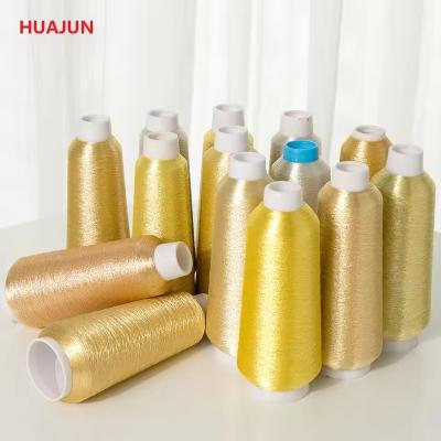 China High Tenacity MS/ST Type Metallic Yarn 150 D Metallic Thread for Weaving and Embroidery for sale