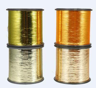 China High Tenacity Pure Gold Silver M-Type Metallic Yarn Various color China Lurex Yarn manufacturer good price Metallic Yarn Flat type for sale