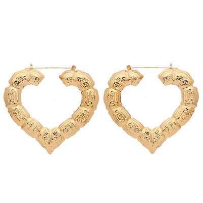 China CLASSIC Explosive Pattern Oversized Earrings Exaggerated Circle Gold Punk Earrings Hot Sale for sale