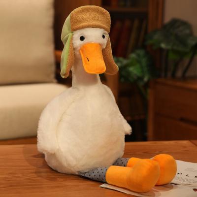 China Eco-friendly cute animal popular sound doll cartoon toys creative gifts fashion beautiful creative flying goose plush toy for sale